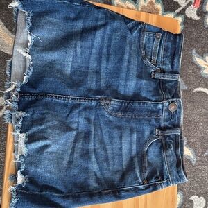 American Eagle Outfitters Dark Blue Denim high rise Mini Skirt